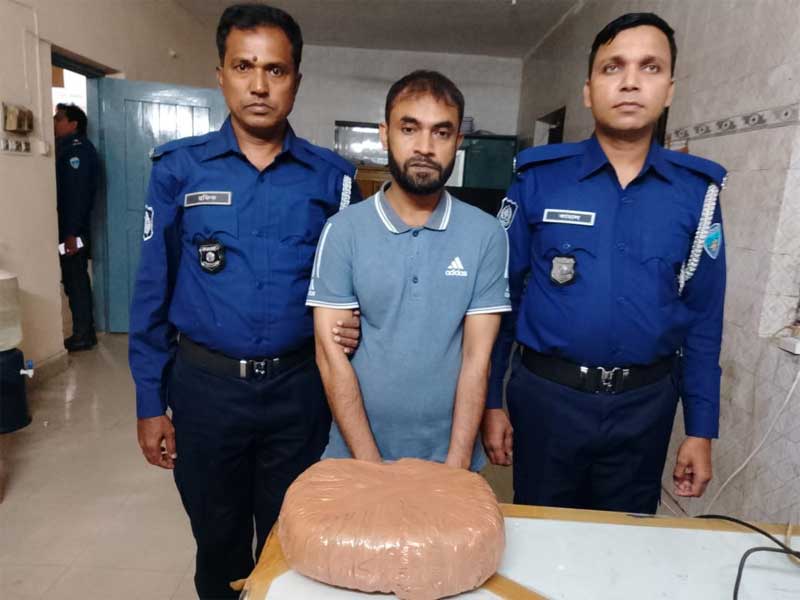 বাঞ্ছারামপুরে ২ কেজি গাঁজাসহ এক মাদক কারবারি গ্রেফতার