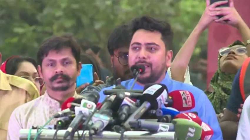 স্বরাষ্ট্র উপদেষ্টা ও সিইসি দায়িত্বে থাকতে পারেন না : নাহিদ ইসলাম