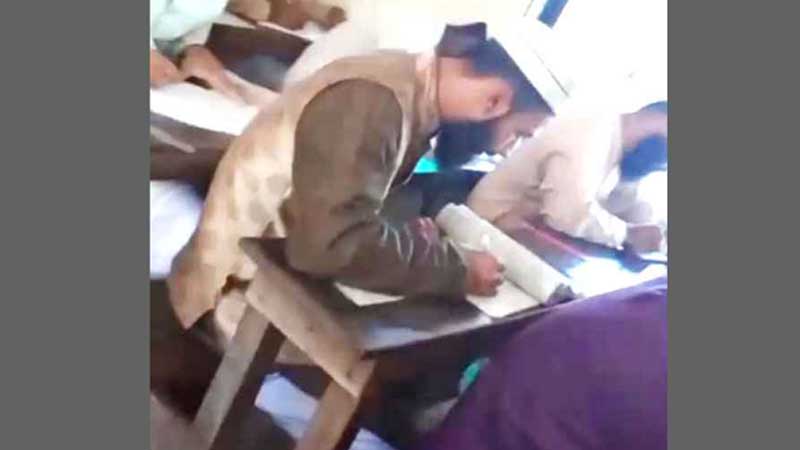 বই-খাতা খুলে পরীক্ষার ভিডিও ভাইরাল
