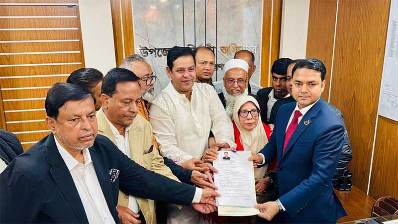 নারায়ণগঞ্জ-১ আসনে বিএনপি প্রার্থী দিপুর মনোনয়নপত্র দাখিল