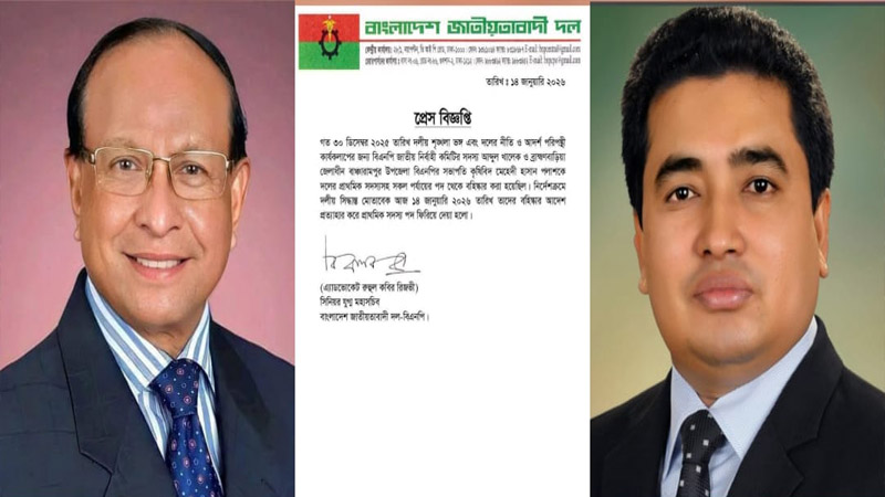 বহিষ্কারাদেশ প্রত্যাহার, বিএনপিতে ফিরলেন বাঞ্ছারামপুরের দুই নেতা