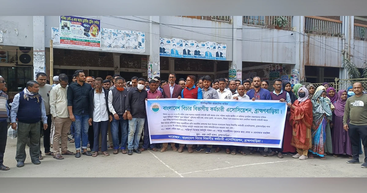 পে-কমিশনের দাবিতে মিছিলে লাঠিচার্জের প্রতিবাদে ব্রাহ্মণবাড়িয়ায় বিক্ষোভ