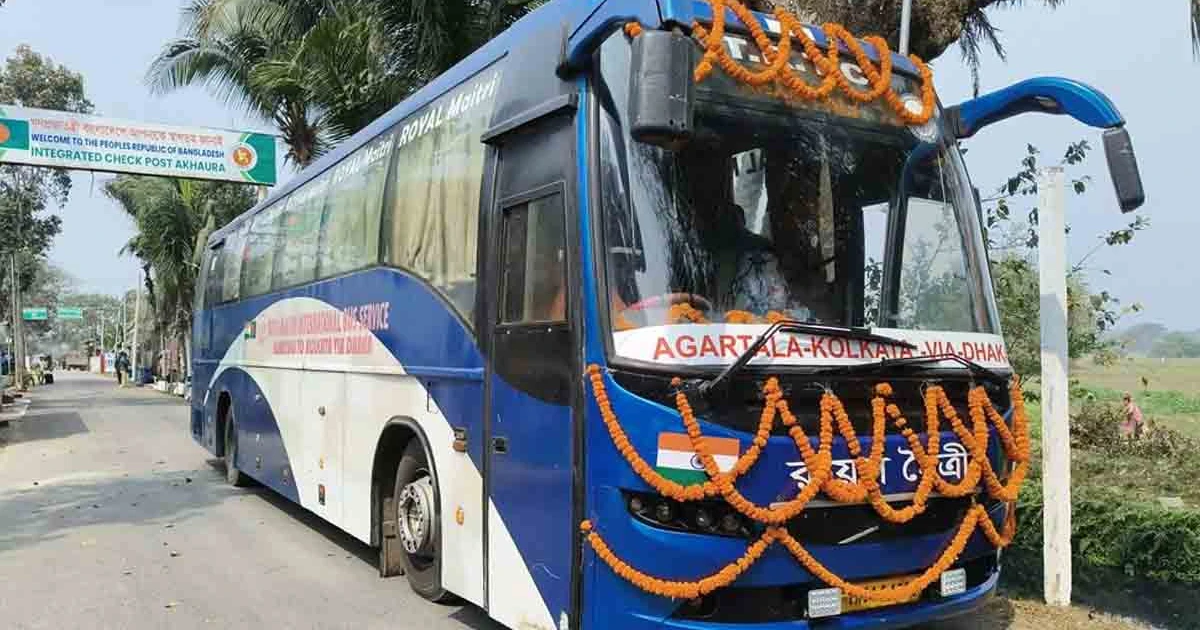 আগরতলা-ঢাকা-কলকাতা বাস সার্ভিস ফের চালু