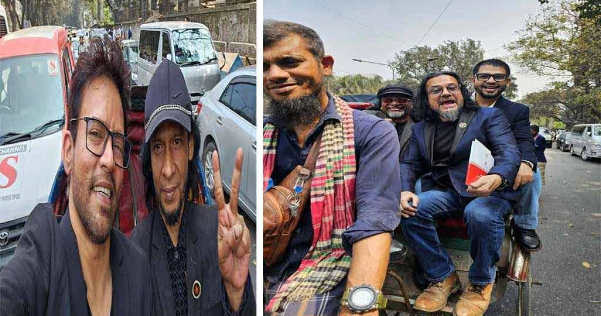 একুশে পদক নিয়ে রিকশায় ফিরলেন ওয়ারফেজ সদস্যরা