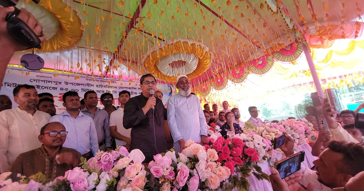 গোপালপুরে বৈরাণ সেতু পরিদর্শনে এলজিআরডি প্রতিমন্ত্রী; নতুন ব্রিজ নির্মাণ শিগগিরই