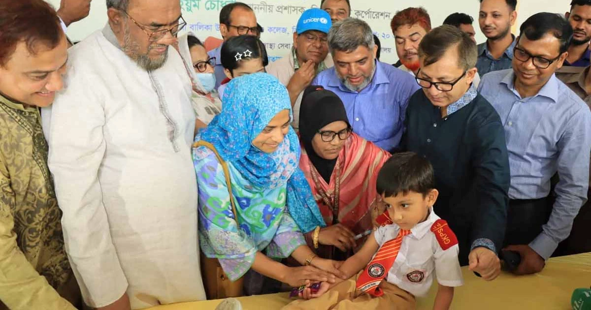 সিলেটে মাসব্যাপী হাম- রুবেলা টিকাদান ক্যাম্পেইন উদ্বোধন করলেন বাণিজ্যমন্ত্রী