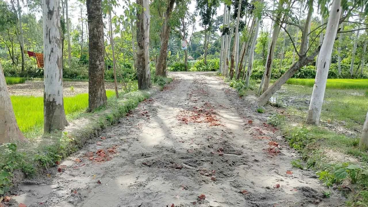 সাঘাটায় এলজিইডি'র রাস্তার কাজে শুভঙ্করের ফাঁকি