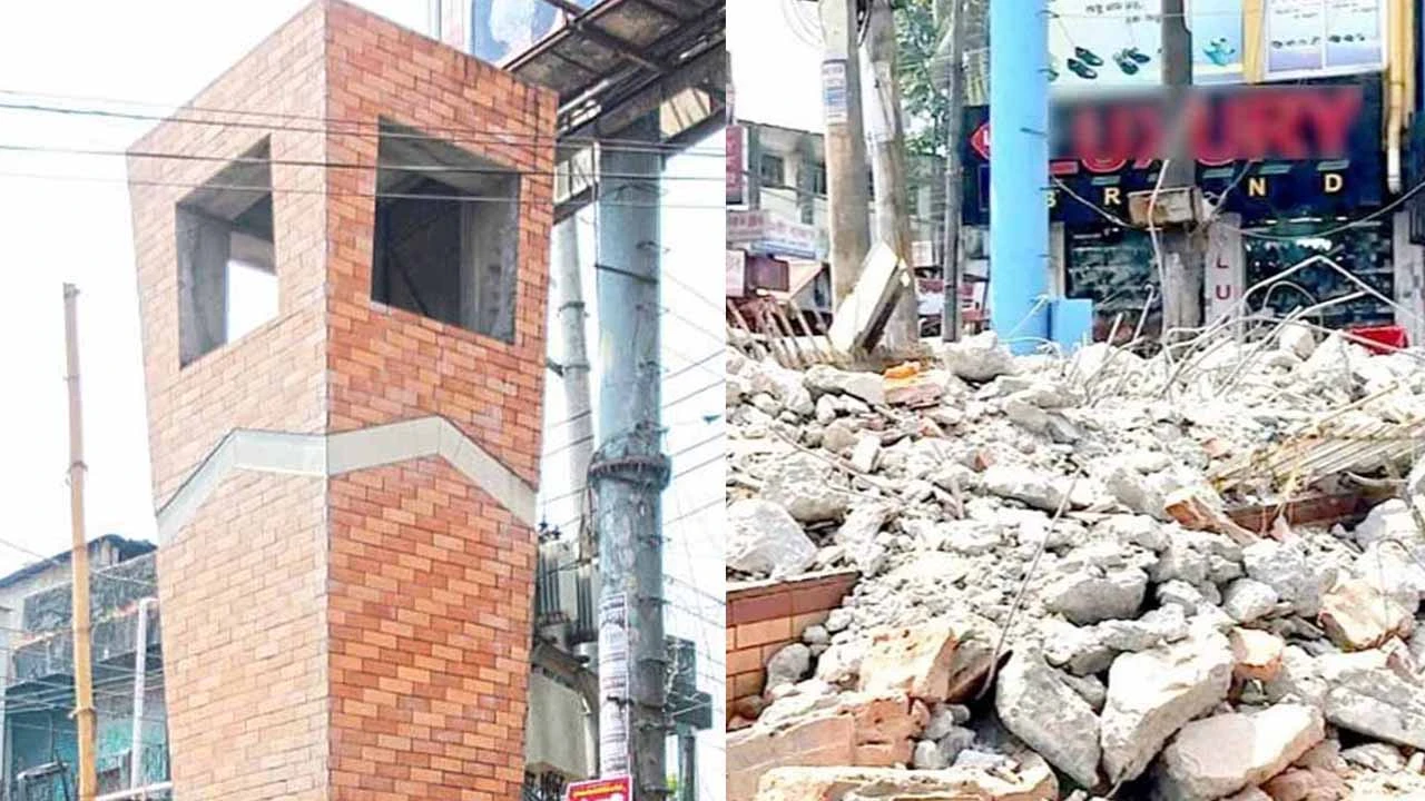 ভেঙে ফেলা হলো সিলেটের ‘টাইম টাওয়ার’