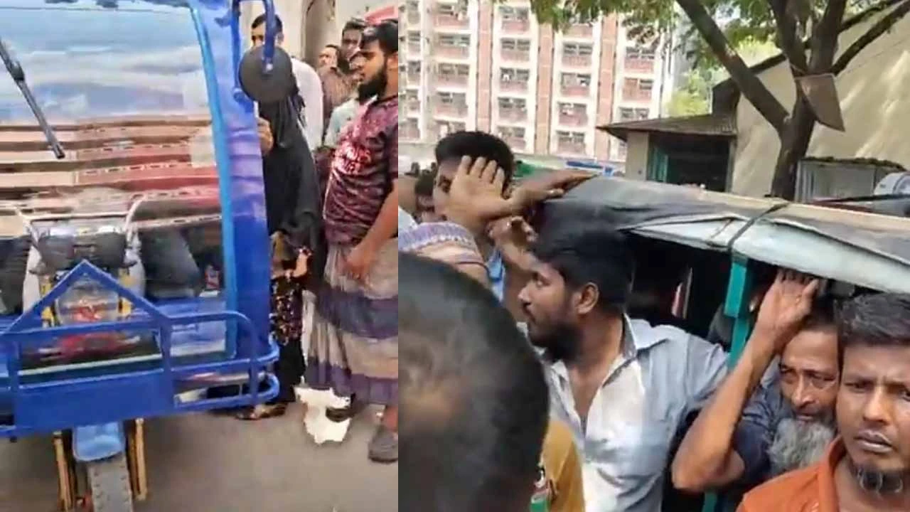 সাভারে অটোরিকশা বন্ধ রেখে বিভিন্ন পয়েন্টে বিক্ষোভ