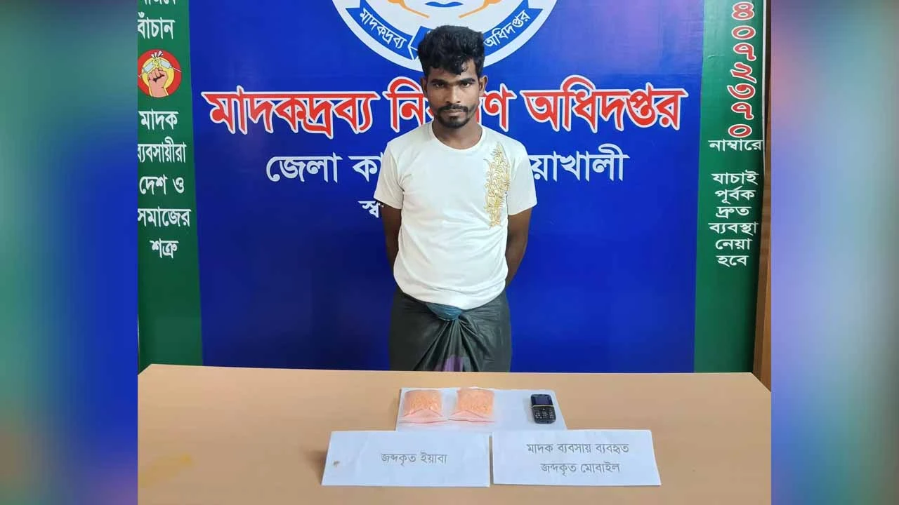 নোয়াখালীতে চার হাজার ইয়াবাসহ রোহিঙ্গা যুবক গ্রেপ্তার
