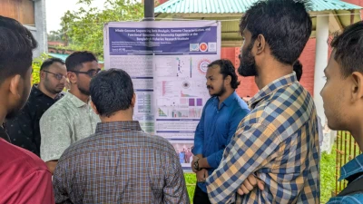 বাকৃবিতে বায়োইনফরমেটিক্স ইঞ্জিনিয়ারিংয়ের প্রথম ব্যাচের ইন্টার্নশিপ পোস্টার প্রেজেন্টেশন