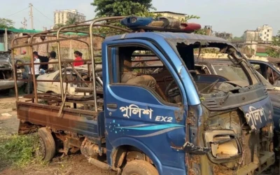 ৬ জনকে পুড়িয়ে হত্যা; সেই আলোচিত পোড়া পুলিশ ভ্যানের সন্ধান
