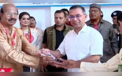 রংপুরের ধর্মসভা পূজা মন্ডপে পৌঁছেছেন প্রধানমন্ত্রী