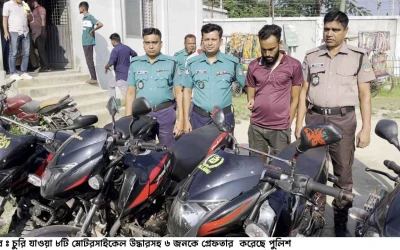 রংপুরে চুরি যাওয়া ৮টি মোটরসাইকেল উদ্ধারসহ গ্রেফতার-৬