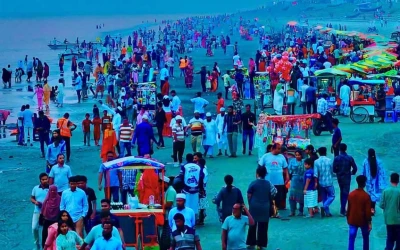 বীচ কার্নিভালকে ঘিরে উৎসবের রঙে রঙিন কুয়াকাটা