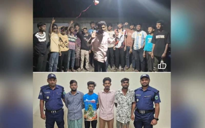 মহাদেবপুরে ‘জয় বাংলা’ স্লোগান দিয়ে আটক চার ছাত্রলীগকর্মী