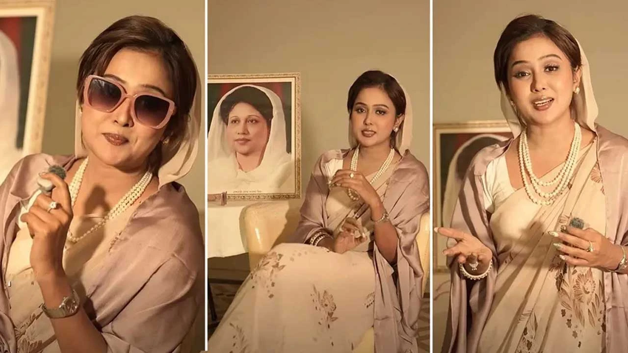 খালেদা জিয়ার সাজে অভিনেত্রী চমক, ভাসছেন প্রশংসায়