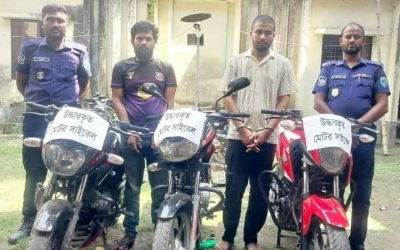 সৈয়দপুরে ৩টি চোরাই মোটরসাইকেল উদ্ধার, গ্রেপ্তার ২