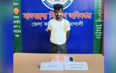 নোয়াখালীতে চার হাজার ইয়াবাসহ রোহিঙ্গা যুবক গ্রেপ্তার